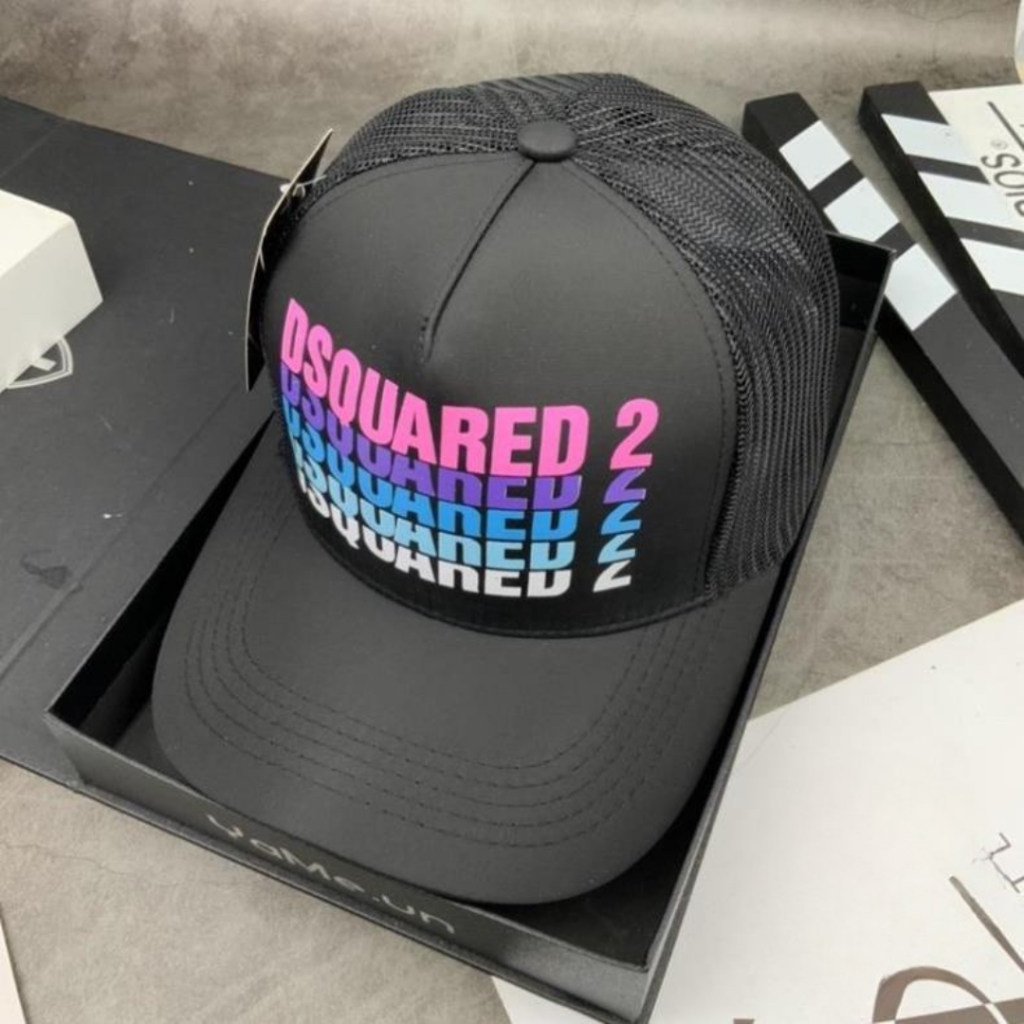 Mũ Lưỡi Trai Phối Lưới DSQUARED2 Khoá Nút Thời Trang Nam Nữ