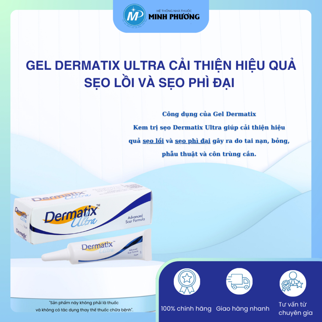 ✅ [CHÍNH HÃNG] Kem Hỗ Trợ Mờ Sẹo Dermatix Ultra Advanced Scar Formula