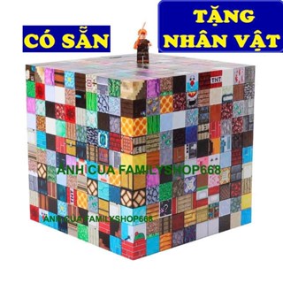 Combo 500 Khối Nam Châm Từ Tính Minecraft 2cm 2.5cm (TẶNG NHÂN VẬT)  Đa Màu Sắc Đồ Chơi Lắp Ráp Khối Xây Dựng Cho Bé .