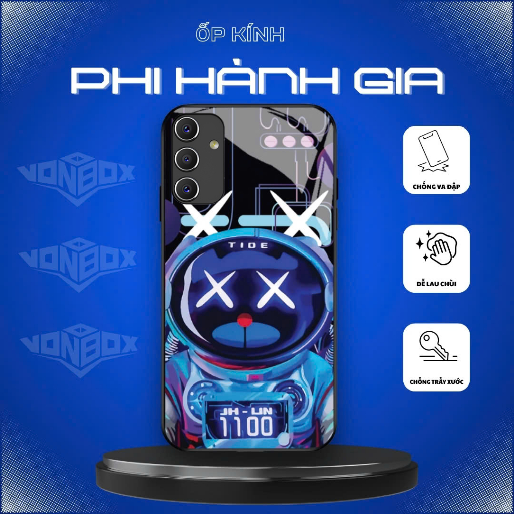 Ốp Lưng SAMSUNG M15, M35 Ốp kính bóng cao cấp Phi Hành Gia
