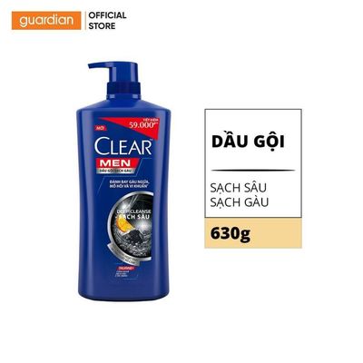 Dầu Gội Clear Men Sạch Sâu Hỗ Trợ Sạch Gàu 630gr