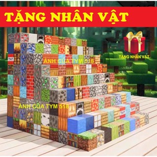 Combo 500 Khối Nam Châm Từ Tính Minecraft 2cm 2.5cm Đa Màu Sắc (TẶNG NHÂN VẬT) Đồ Chơi Lắp Ráp Khối Xây Dựng Cho Bé