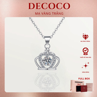 Dây chuyền nữ DECOCO Regal vương miện đá nhảy mạ vàng trắng (kèm Túi giấy + Hộp + Thiệp)