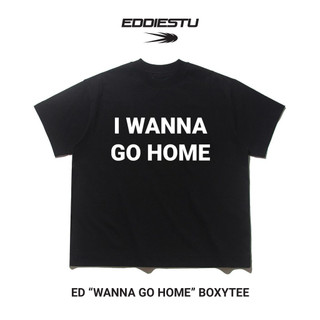 Áo thun unisex nam nữ form Boxy tee I WANNA GO HOME vintage 100% cotton 250gsm