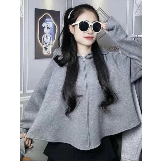 Áo Chống Nắng Nữ Ngắn Dáng Rộng Cánh Dơi Vải Umi Thoáng Mát Co Giãn Kèm Mũ Chống Tia Uv | BigBuy360 - bigbuy360.vn