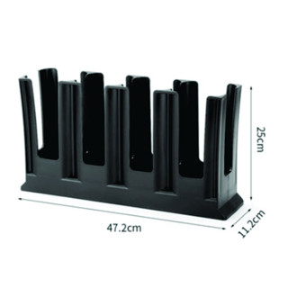 Kệ/ khay úp ly cốc thẳng đứng 2 ngăn và 4 ngăn nhựa ABS màu đen sang trọng, cứng cáp, vô cùng đẹp mắt