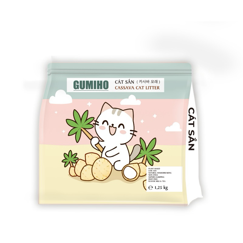 CÁT SẮN GUMIHO - CÁT VỆ SINH CAO CẤP CHO MÈO