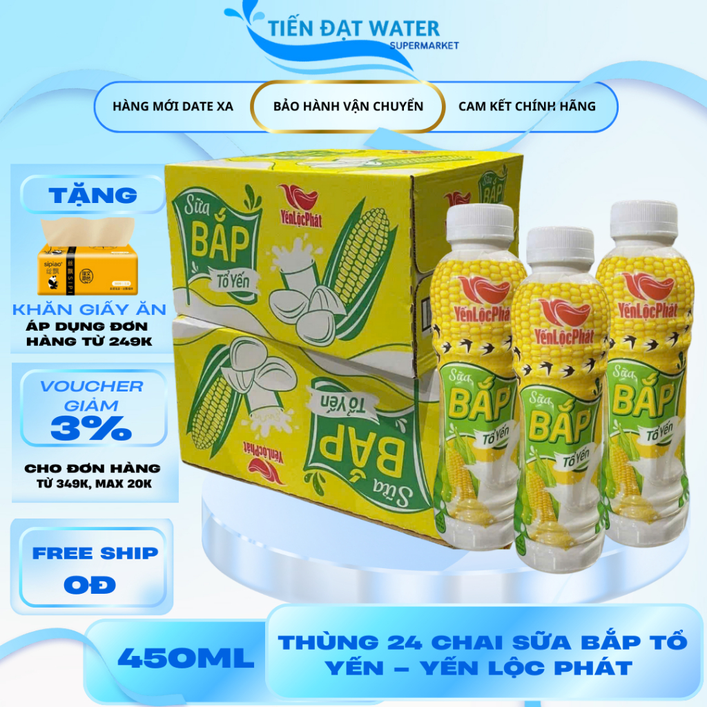 Thùng 24 Chai Sữa Bắp Tổ Yến - Yến Lộc Phát Chai Nhựa 450ml –  Tổ Yến/Sữa Bắp