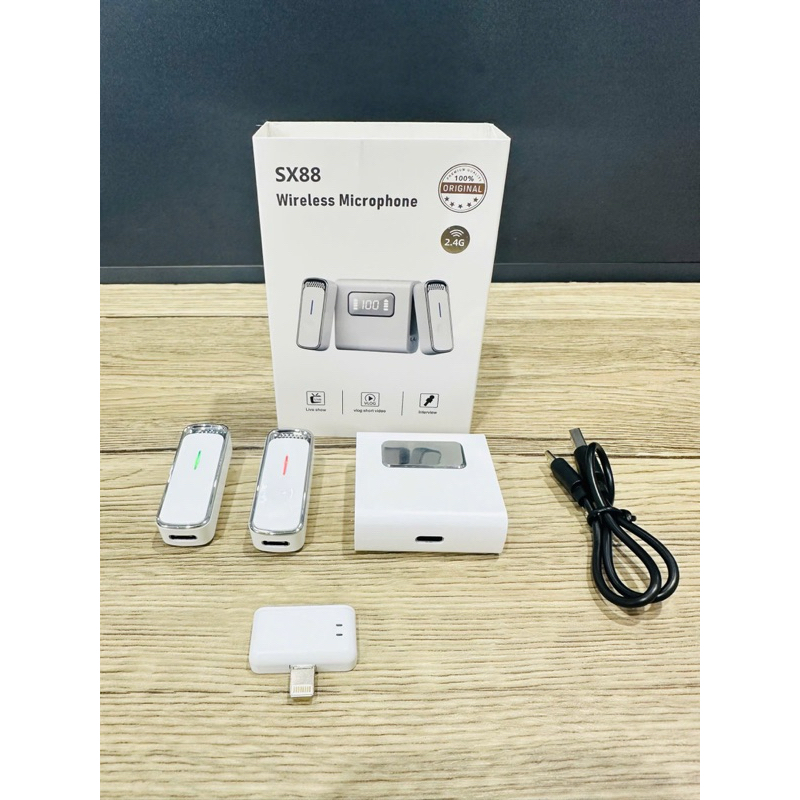 Combo Gậy selfie kiêm tripod P180 dài 1m8 & bộ mic live SX88 chống ồn cao cấp