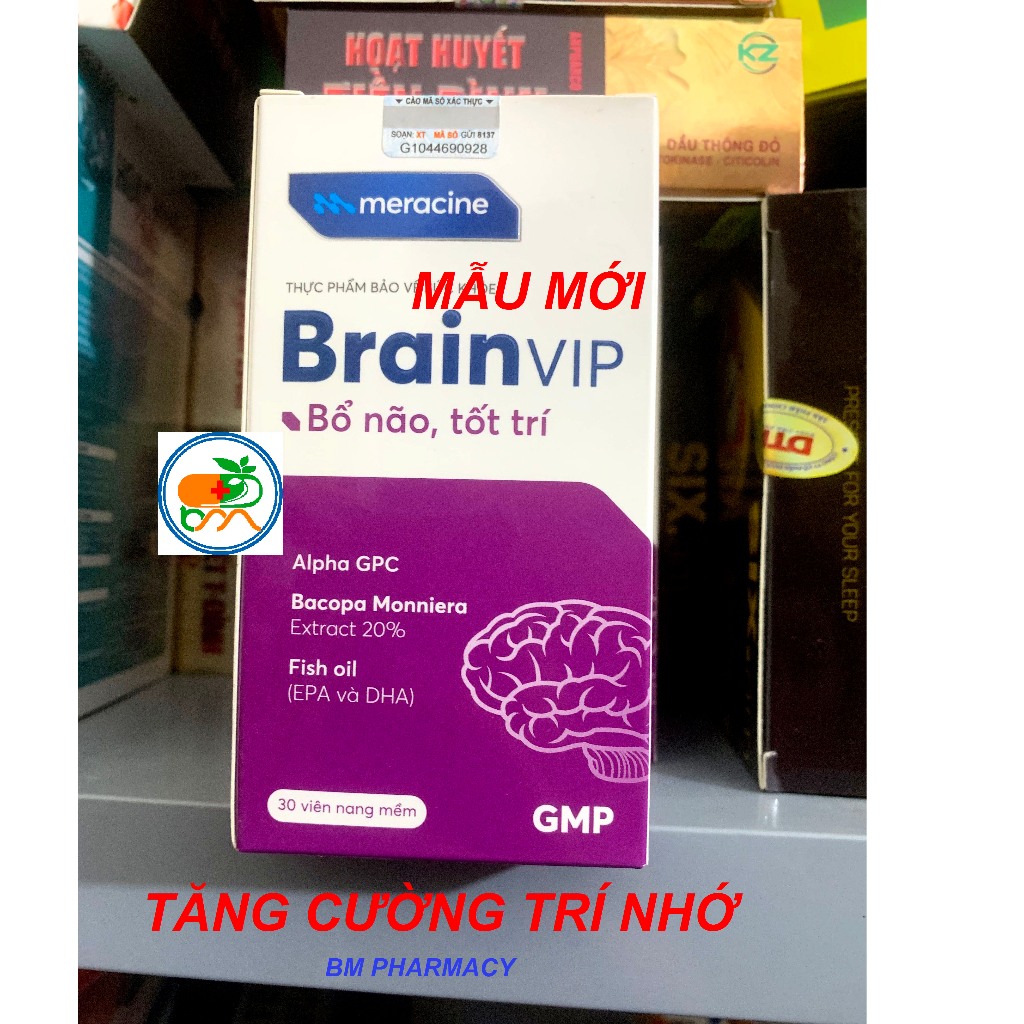 Viên bổ não, tốt trí BRAIN VIP, giúp phát triển bộ não, tăng cường tuần hoàn não, giúp tăng cường tr