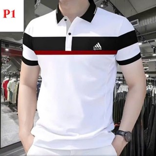 Áo thun POLO nam có cổ tay ngắn phối viền 2 vai đẹp sang trọng mẫu mới chất thun cotton cao cấp