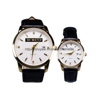 Đồng hồ Nam Nữ Omega, dây da màu đen/nâu, thời trang, sang trọng, chống nước, chống xước, siêu bền