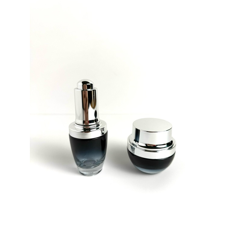 Set Chai Thuỷ Tinh 20ml Hũ Thuỷ Tinh 20G Màu Đen