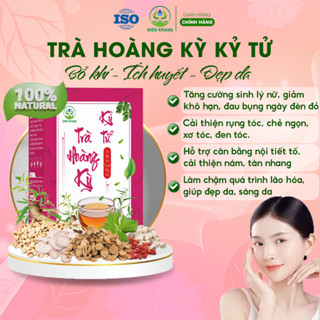 Trà thảo mộc hoàng kỳ kỷ tử bổ máu giảm stress thanh lọc cơ thể thải độc trắng da dưỡng nhan