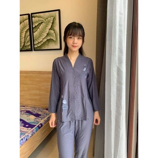 Đồ lam đi chùa. Mẫu balai thun đồ lam nữ vải thun co giãn size 40-90kg