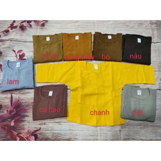 Đồ lam đi chùa bé trai bé gái vạt hò bé. hò nút bóp tay dài cổ tròn 4-40kg