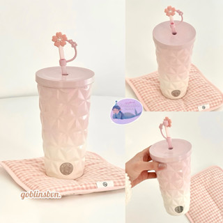   Authentic Only  STARBUCKS CHINA LY GIỮ NHIỆT HOA ANH ĐÀO CHERRY BLOSSOM DION COLD CUP 590ML 