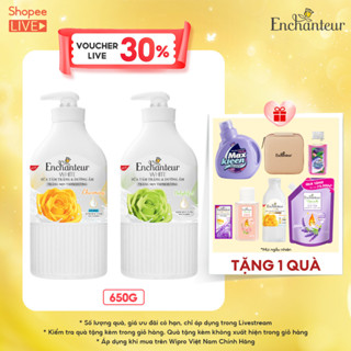 Sữa tắm trắng da hương nước hoa Pháp Enchanteur White 650g - với Kem sữa tươi & Niacinamide - Live