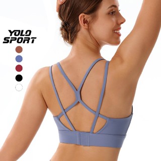 Áo Bra Lulu Mút Đúc Liền Nữ Hở Lưng Thiết Kế Dây Đan Chéo Siêu Sexy Mẫu Mới Móc Cài Sau Tiện Lợi Tập Gym Yoga Chạy Bộ