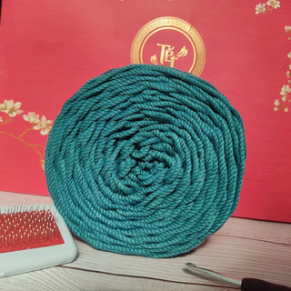 Dây làm macrame màu xanh cổ vịt 5mm, 3mm