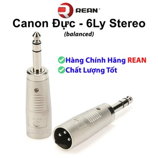  Đầu chuyển Canon Đực Ra 6 Ly Stereo  TRS 6.35mm  loại xịn chính hãng giá 1 chiếc đầu nối jack 6 ly canon. JC 