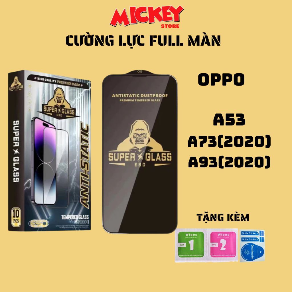 Kính cường lực Full màn cho OPPO A53 A73 A93