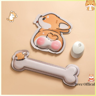 Bộ lót chuột hoạt hình Shin Capybara Doremon Panda có đệm tay silicon chống mỏi, chai cổ tay