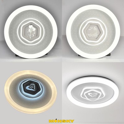 Đèn ốp trần MONSKY GAMAN loại 50cm cao cấp làm từ viền Abs cao cấp nhẹ nhàng hiện đại 3 màu ánh sáng