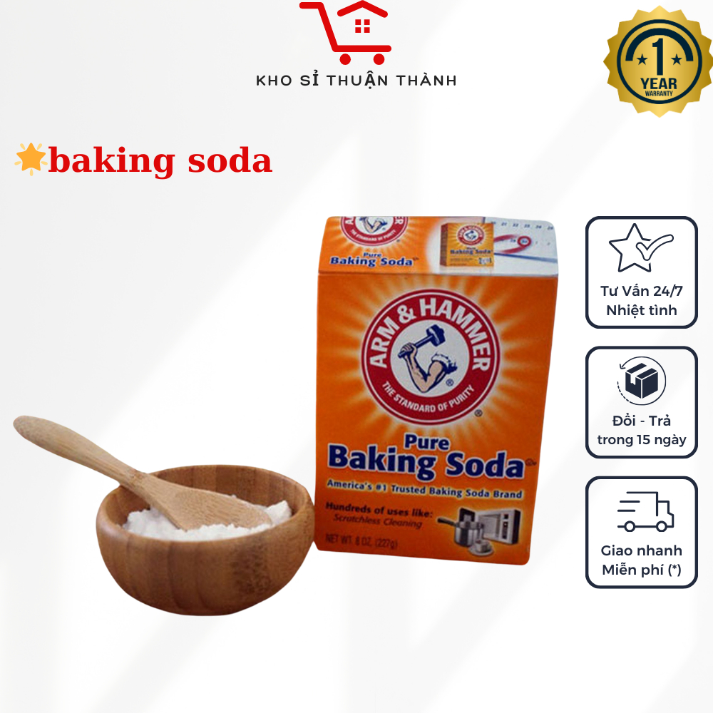 Backing soda Làm sạch răng miệng, Banking soda khử độc thực phẩm 454Gt USA (khosithuanthanh)