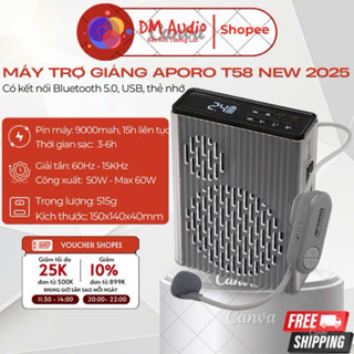 Loa Trợ Giảng Aporo T58 New 2025 - Công Suất 50W - Pin 9000mah