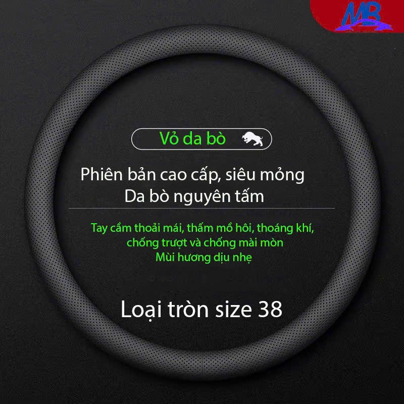 Bọc Vô Lăng Da Bò Cao Cấp Dùng Cho Mọi Dòng Xe