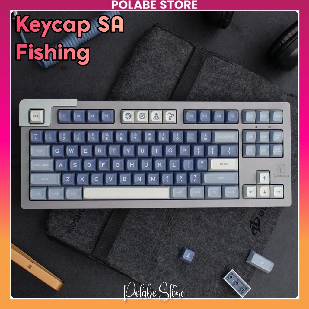 Keycap SA Fishing Keycap Aifei Fish sa profile keycap daye bàn phím cơ Polabe Store