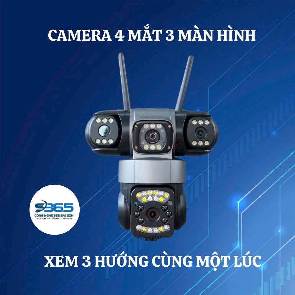 Camera Yoosee 4 Mắt Full HD – 3 Màn Hình Quan Sát, Xoay 360 Độ, Đàm Thoại 2 Chiều, Ghi Hình Đa Góc, 