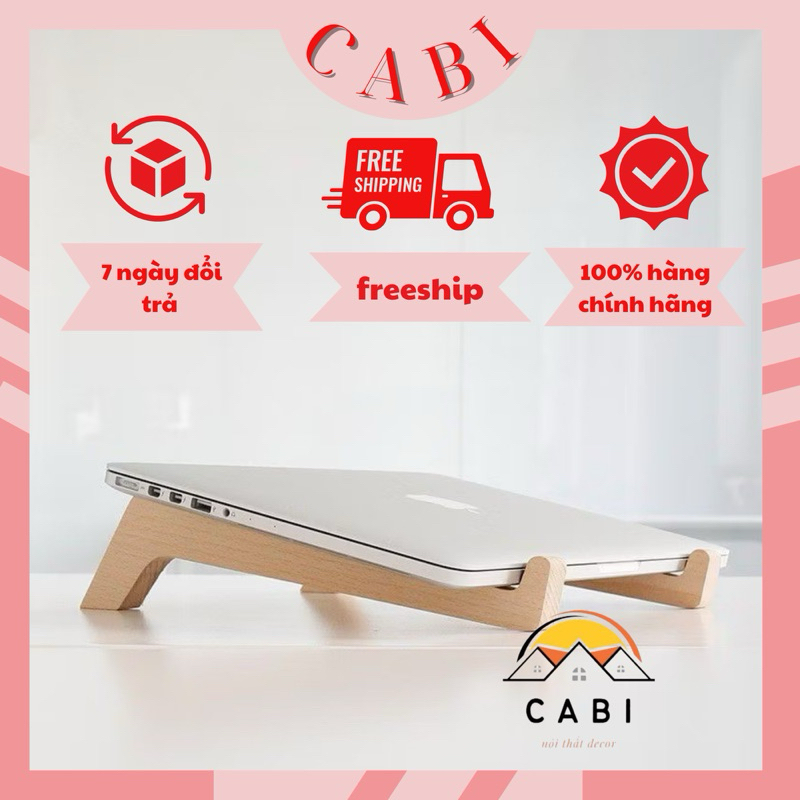 Giá đỡ laptop , kệ laptop tản nhiệt bằng gỗ cho học sinh sinh viên văn phòng