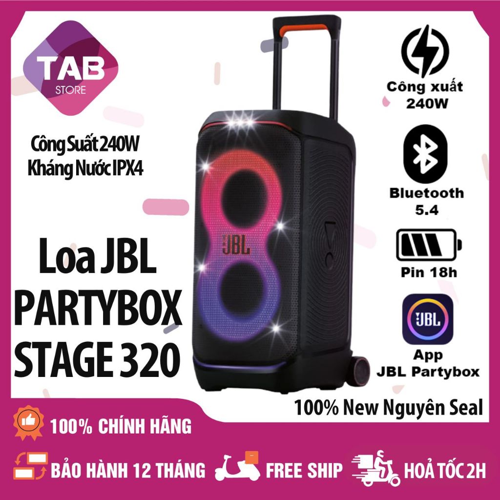 Loa JBL Partybox Stage 320 310 240w Chính Hãng - Bảo Hành 12 Tháng