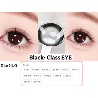LENS KÍNH ÁP TRÒNG MÀU ĐEN O GIÃN , Mắt Dễ THƯƠNG GiÃN ( DIA 14.0)
