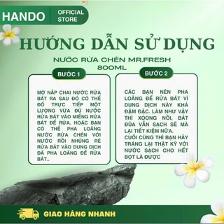 Nước rửa bát Mr.Fresh hương đào chai 800ml