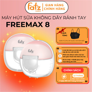  Máy hút sữa FATZ BABY Freemax 8 Máy hút sữa rảnh tay không dây hút kiệt không ồn có hạ giảm size 