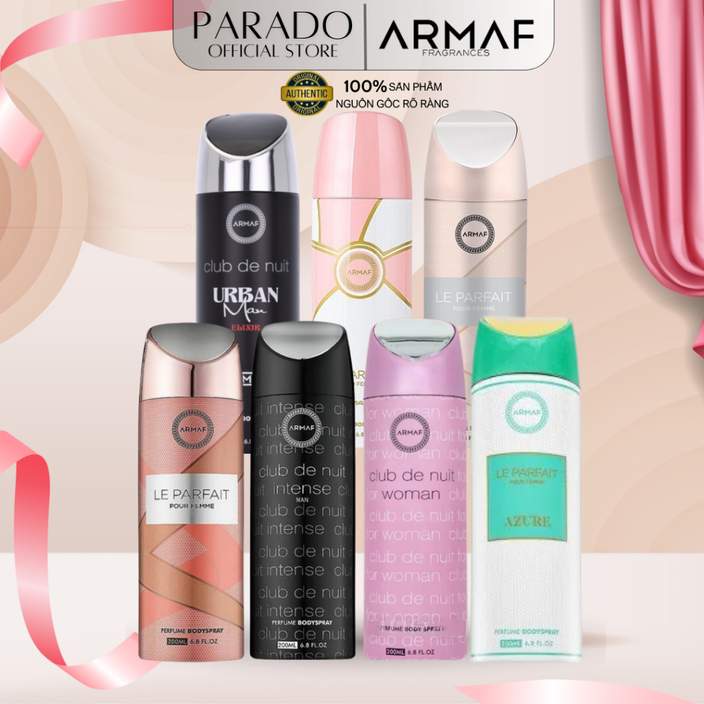 Xịt Khử Mùi Toàn Thân Hương Nước Hoa Armaf Club De Nuit Women 200ml - Chính Hãng | BigBuy360 - bigbuy360.vn