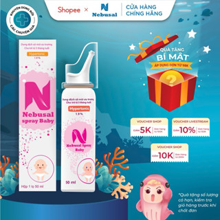 [Hỏa tốc] Xịt Rửa Mũi NEBUSAL 1,9% Nước Muối Ưu Trương Thông Mũi Nghẹt- Giảm Sổ Mũi Cho Trẻ Từ 3 Tháng