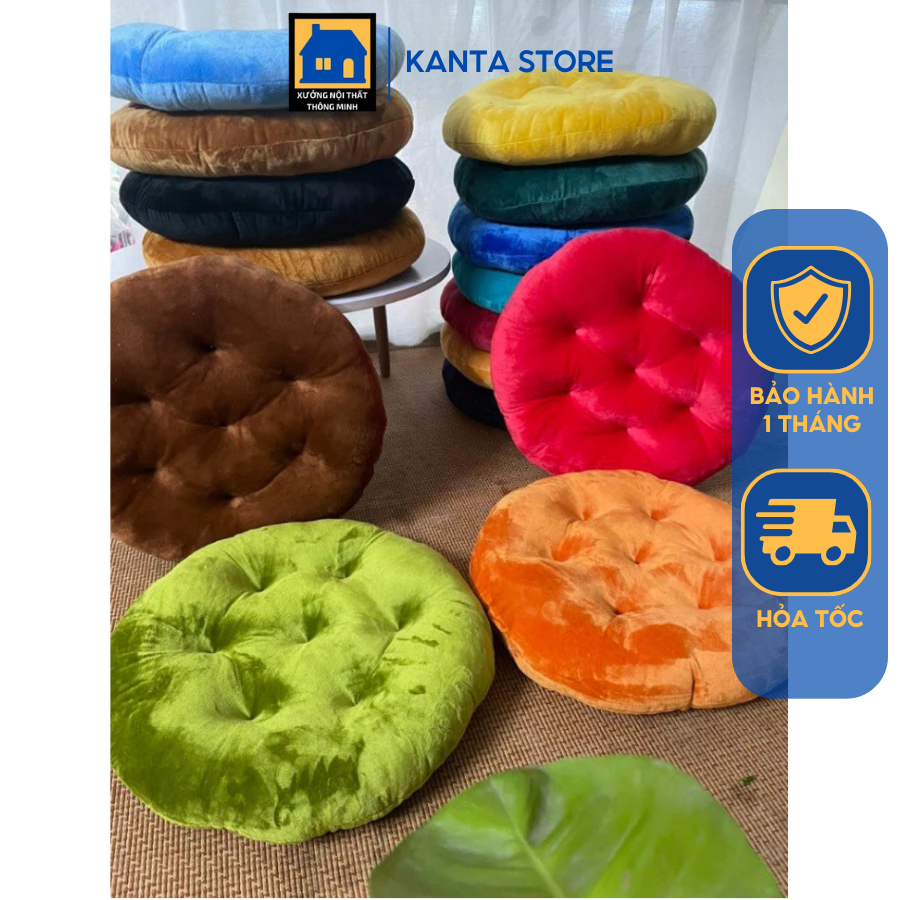 Nệm Ngồi Bệt Kiểu Nhật, Đệm Ngồi Lót Ghế Nhiều Màu Kanta -store