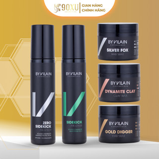 Sáp Vuốt Tóc By Vilain Gold Digger , Silver Fox , Dynamite Clay , xịt tạo phồng tóc Sidekick Zero