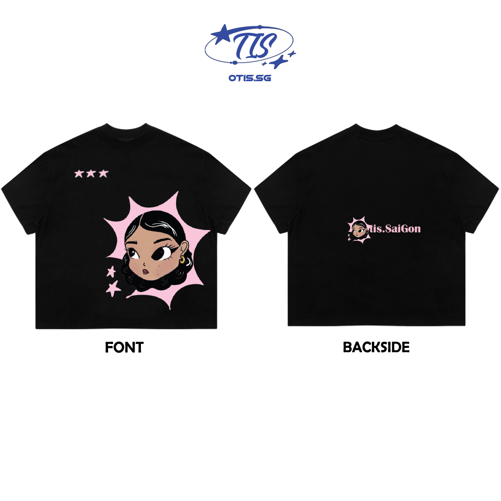 Áo Thun BOXY - OTIS.SG -“ GIRL “- 100% Cotton 2C 280gsm.