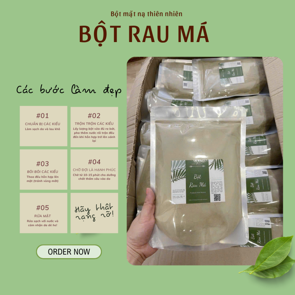[1kg] Bột rau má nguyên chất nhà làm 100% hanmade