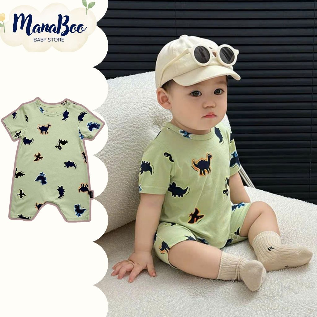 Bộ body chip body đùi cộc tay B34, bộ bodysuit đùi chất cotton mềm mát cho bé mặc hè, jumpsuit đồ ng