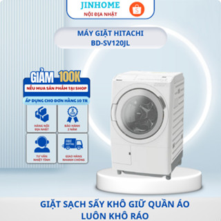 Máy giặt HITACHI BD-SV120JL Giặt 12KG và Sấy 6KG nước xả theo lượng quần áo JINHOME