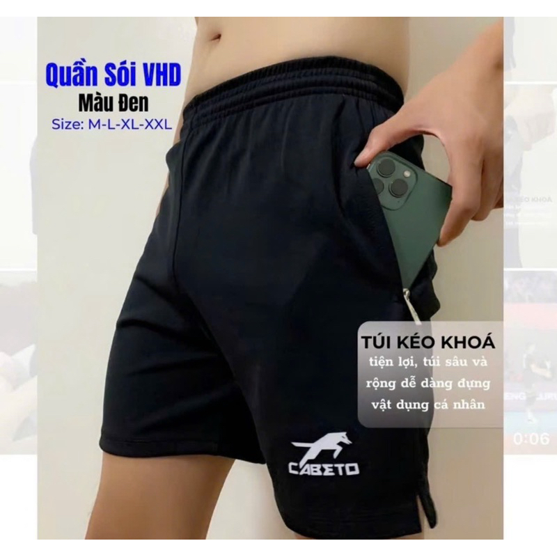 Quần Short Có Túi Khoá Kéo Cabeto VHD