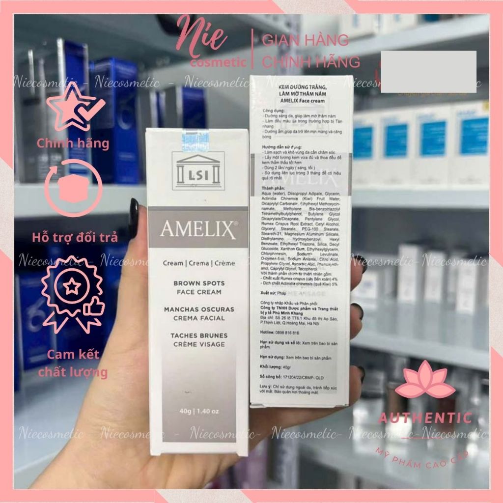 [ CHÍNH HÃNG] Kem dưỡng trắng mờ thâm nám KARMEL LSI Amelix Face Cream 40g