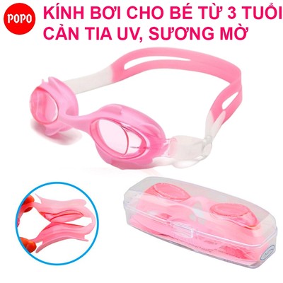 Kính bơi trẻ em với mắt kính cản tia UV POPO cho bé từ 3 tuổi bơi lội an toàn