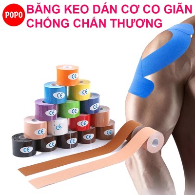 Băng keo dán cơ thể thao POPO chất liệu cao cấp chống chấn thương, bảo vệ trong quá trình tập gym